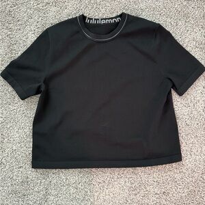 lululemon athletica Boxy Knit T-Shirt, Black